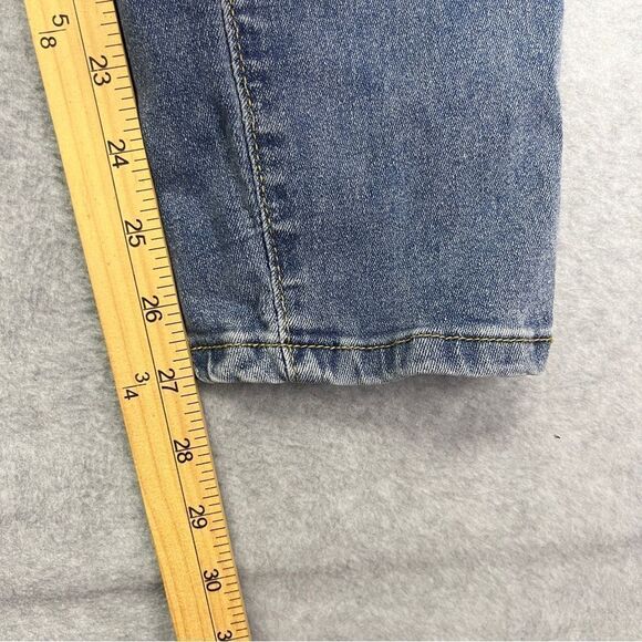 KUNMI High-Rise Skinny Jeans Button Fly Light Blue Wash Women’s size L 28” - Picture 4 of 7